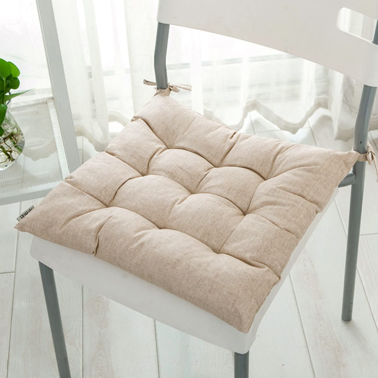 Amazon.co.jp: SCTX 座布団 クッション 北欧 厚手 ベージュ 座布団